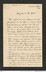 Nachlass Franz Steindachner, Brief von Eduard Graeffe an Franz Steindachner (04.08.1897), Inv.Nr. 173.18, Seite 1